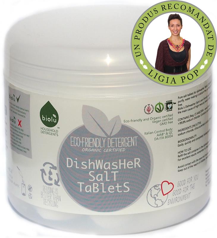 Tablete de Sare Regeneranta pentru Masina de Spalat Vase Biolu 1100gr 