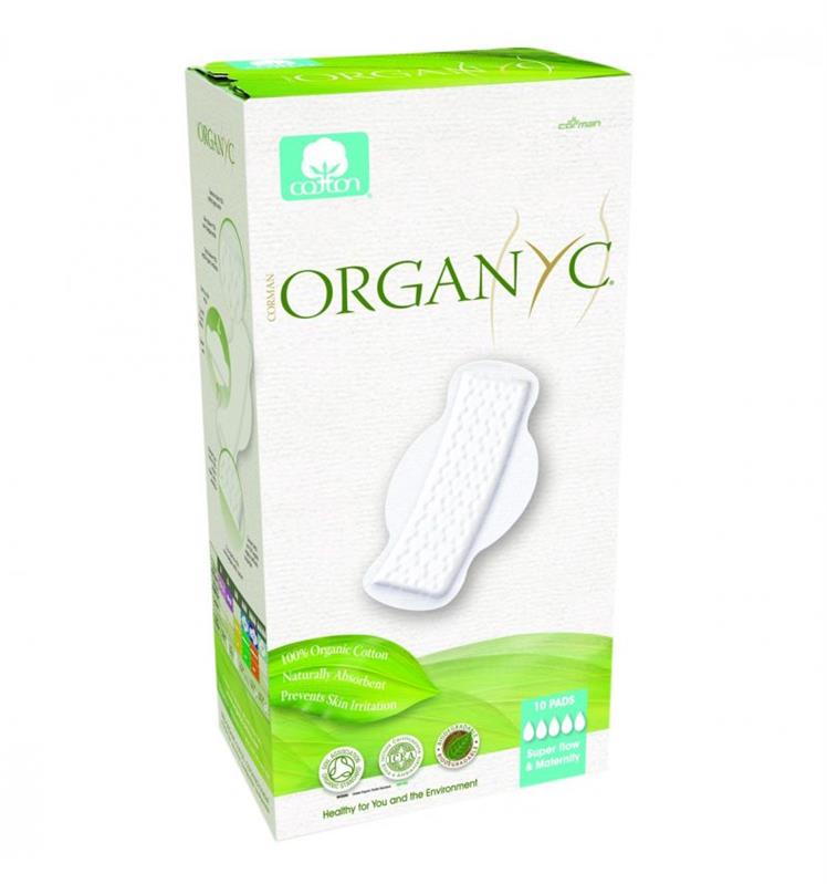 Absorbante Intime SuperFlow Organyc din Bumbac Organic Pronat 10buc