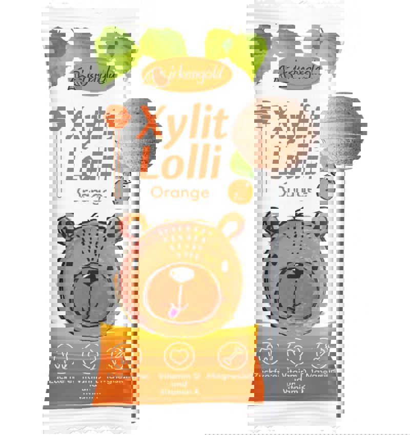 Acadea din Xylitol cu Portocale 6 grame Birkengold