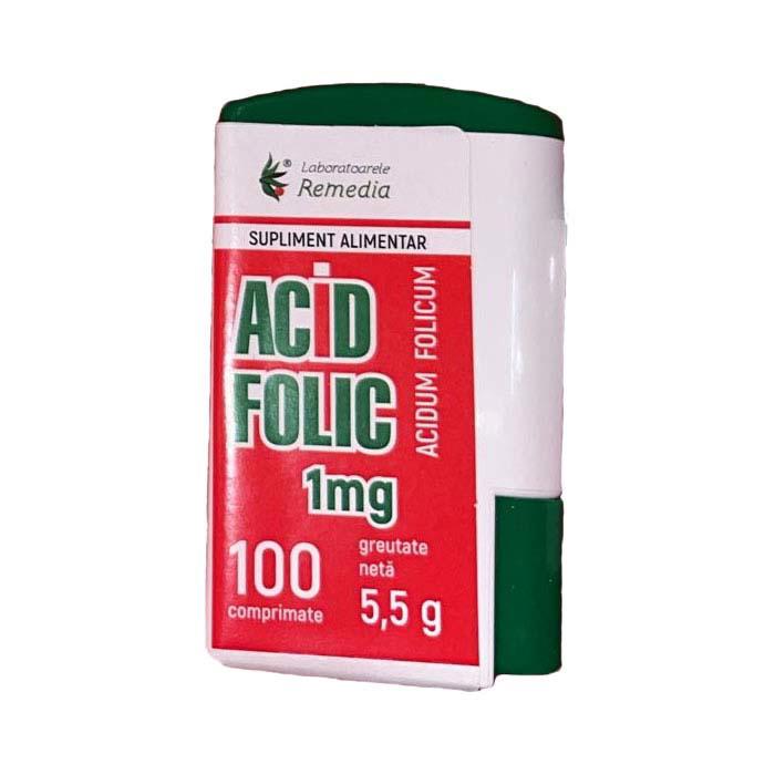 Acid Folic 1 miligram 100 comprimate Remedia