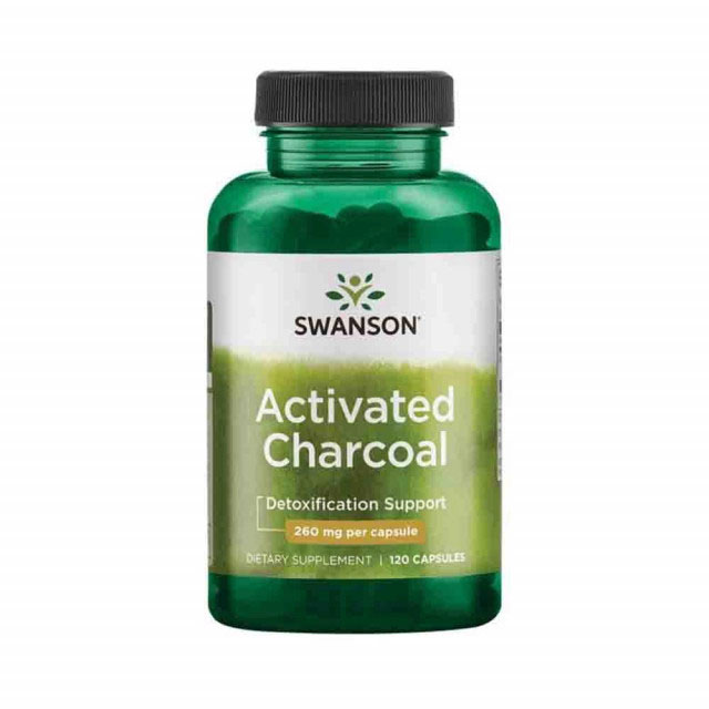 Activated Charcoal (Carbune Activ) 260 miligrame 120 capsule Swanson