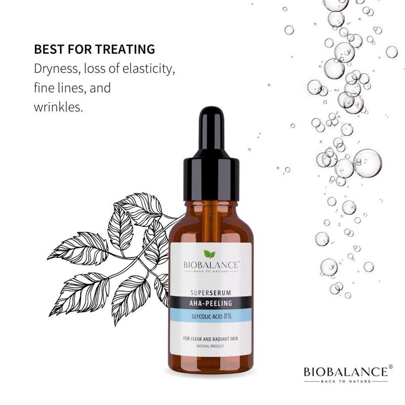 Aha-Peeling Acid Glicolic 8% Super Serum 30 mililitri BioBalance