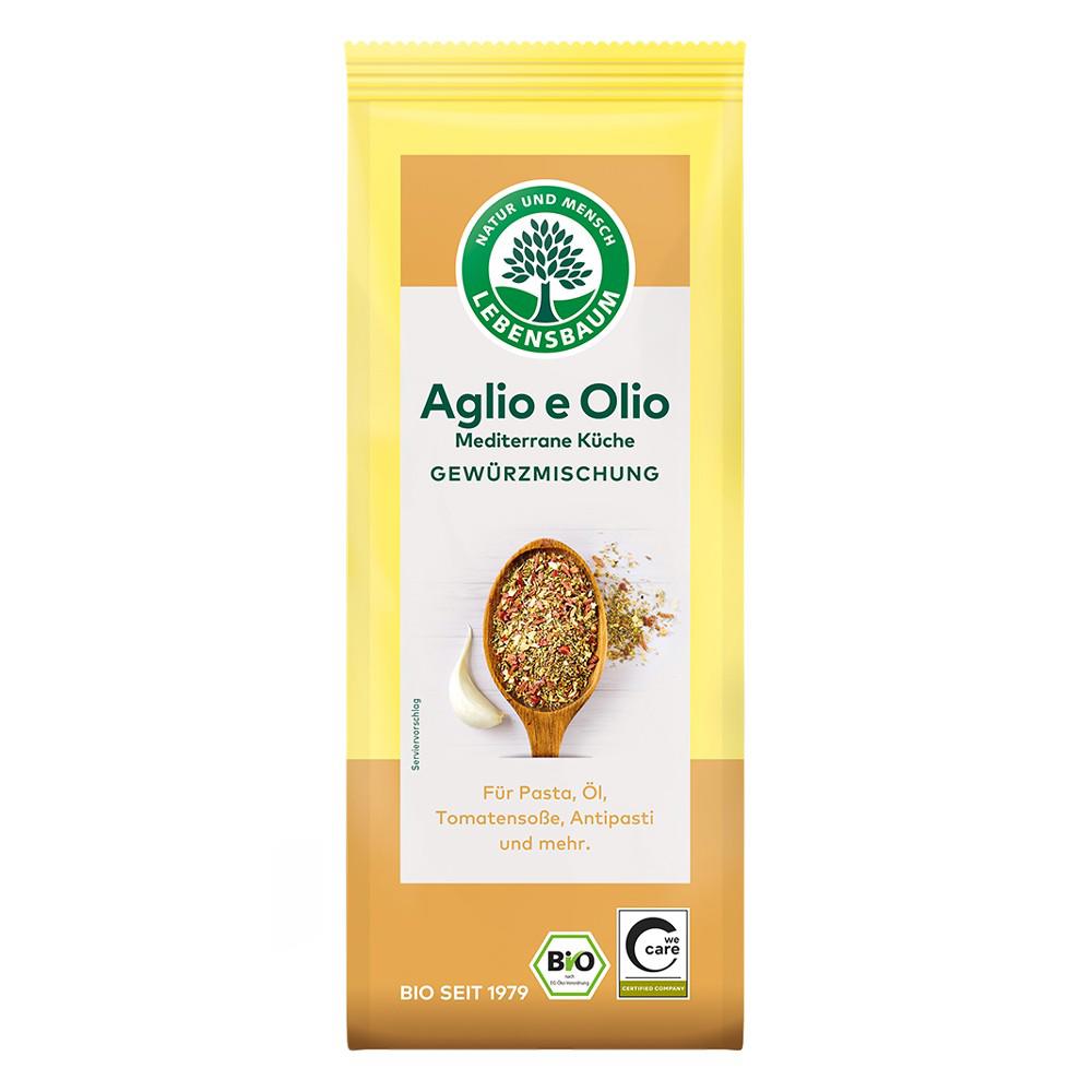 Amestec de Condimente Aglio e Olio Bio Bucataria Mediteraneana 40gr Lebensbaum