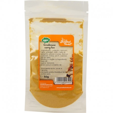 Amestec de Condimente Curry Hot 50 grame Paradisul Verde