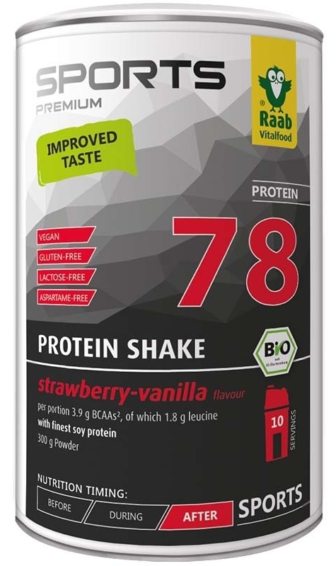 Amestec Proteic de Capsuni cu Vanilie Bio 300gr Raab