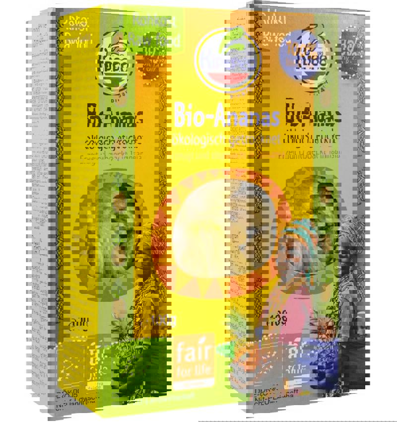 Ananas Bucati Uscate Bio si Fairtrade 100 grame Kipepeo