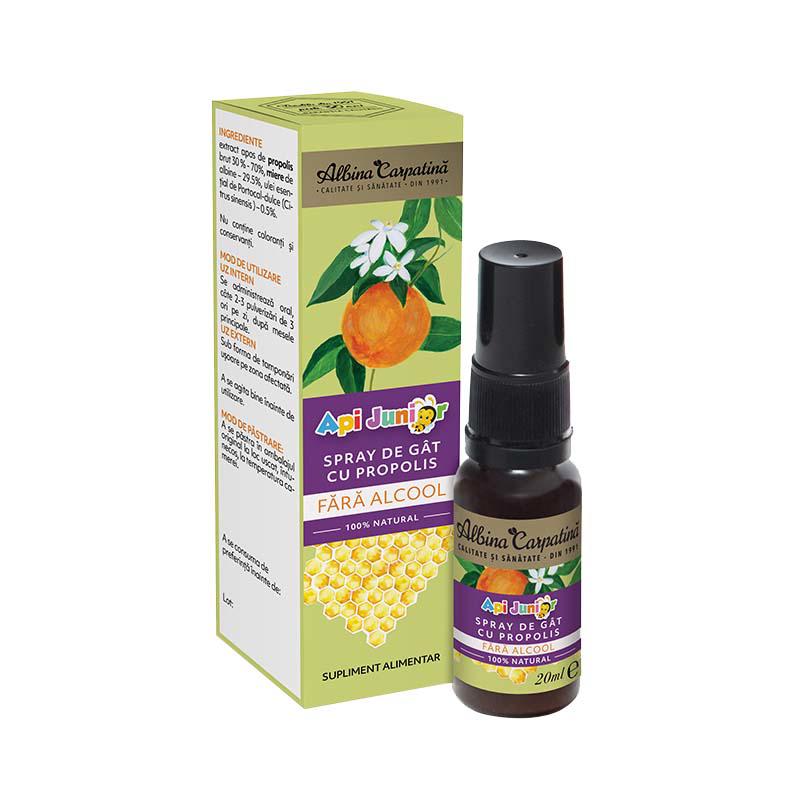 Api Junior Spray Gat cu Propolis Fara Alcool Apicola 20ml