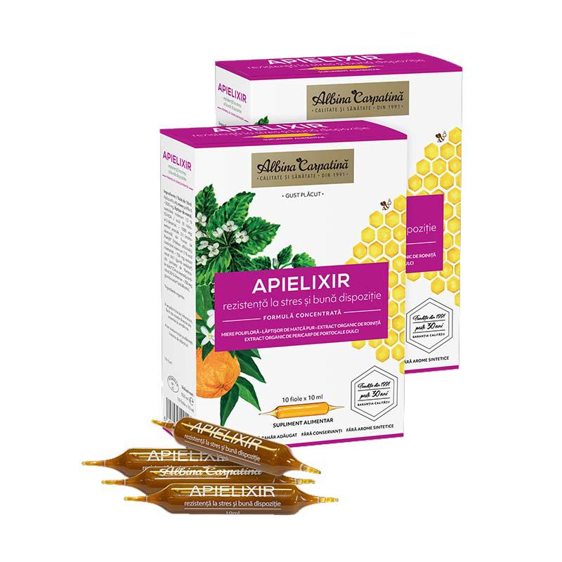 Apielixir Rezistenta la Stres 30 fiole x 10 mililitri Albina Carpatina