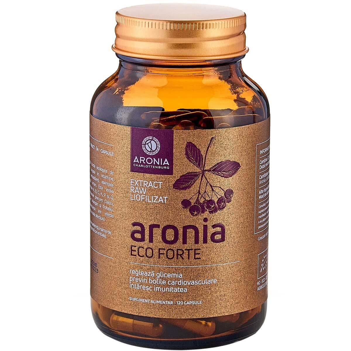 Aronia Forte Extract Raw Eco Liofilizat 120 capsule Aronia Charlottenburg