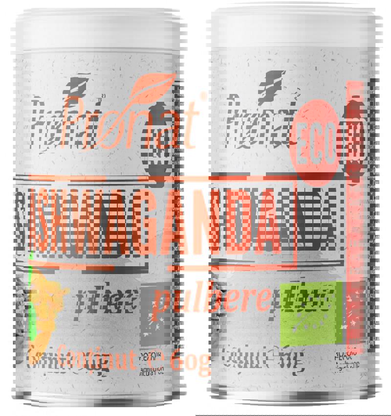 Ashwaganda Pulbere Eco 60 grame Pronat