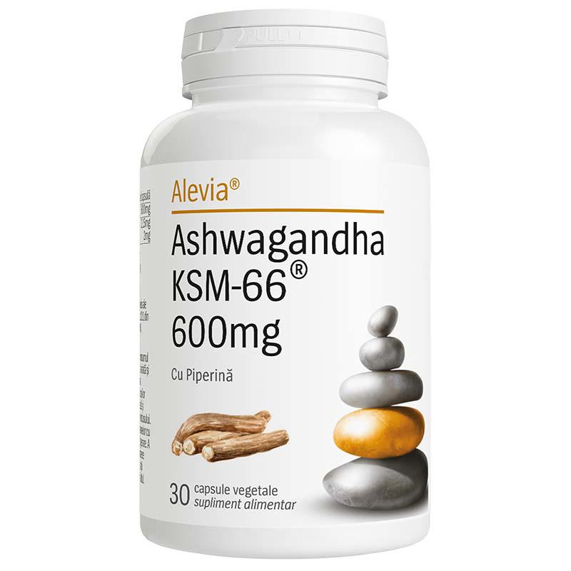 Ashwagandha KSM-66 600 miligrame 30 capsule vegetale Alevia