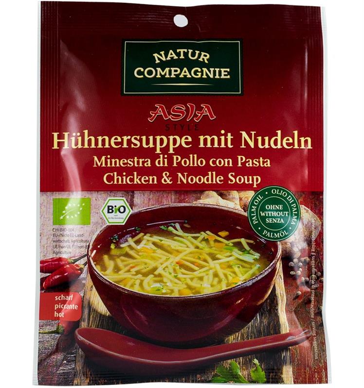 Asia Style Supa Bio de Pui cu Taitei Natur Compagnie 40gr