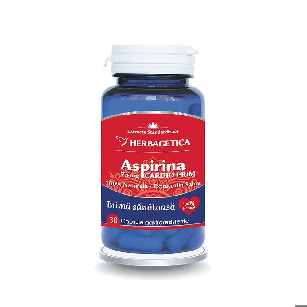 Aspirina Naturala Cardio Prim 30 capsule Herbagetica