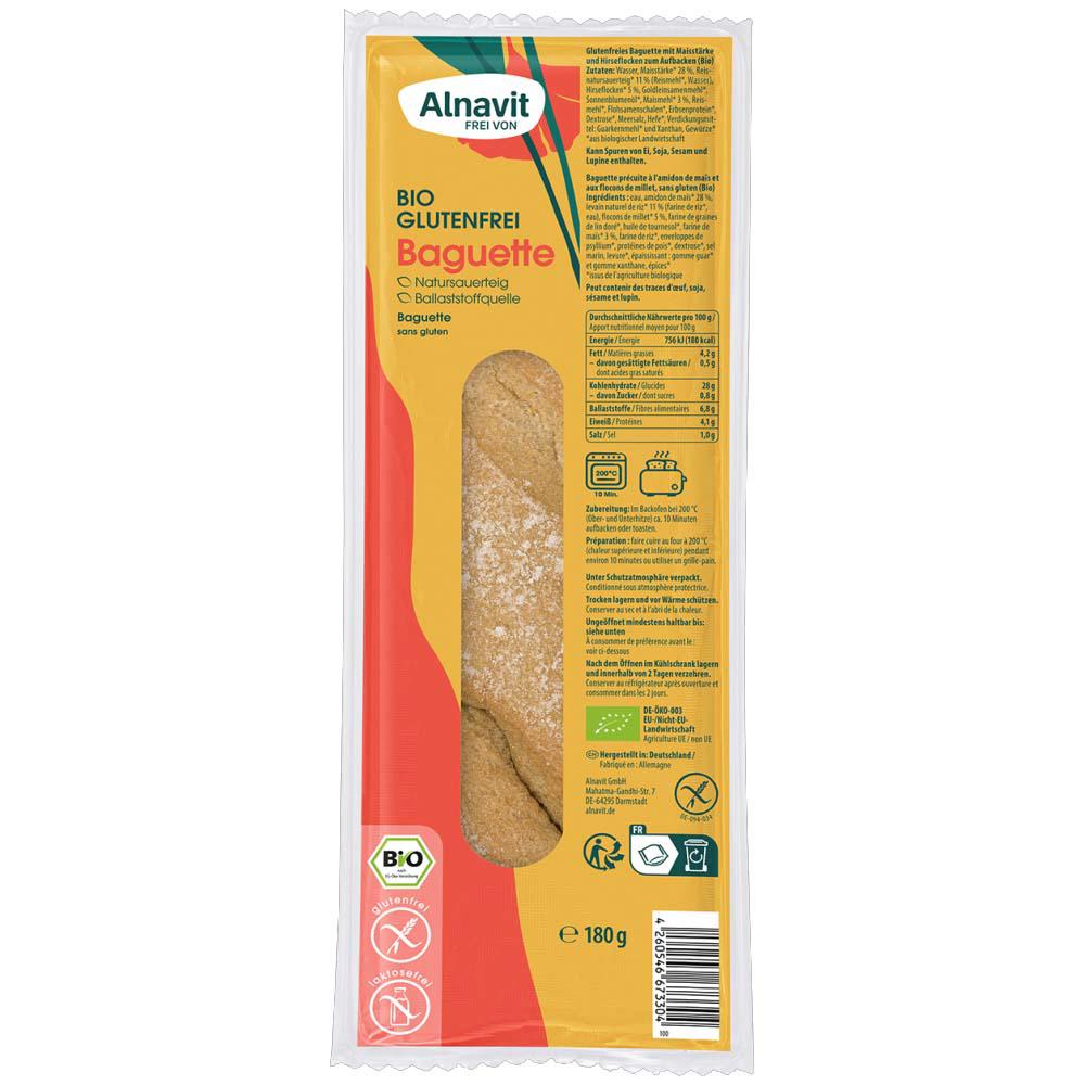 Bagheta Precoapta Fara Gluten Bio 180 grame Alnavit