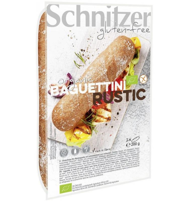 Baghete Rustice Fara Gluten Bio 200 grame Schnitzer