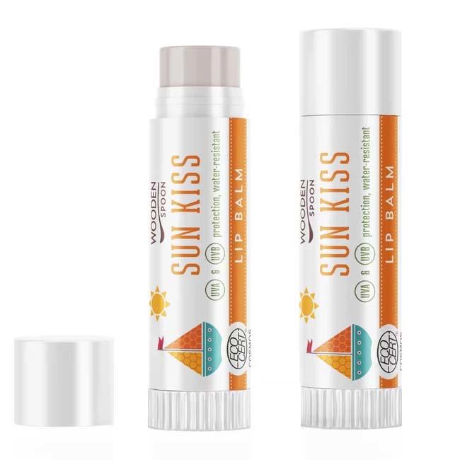 Balsam de Buze cu Protectie Solara Sun Kiss Eco 4.3 mililitri Wooden Spoon