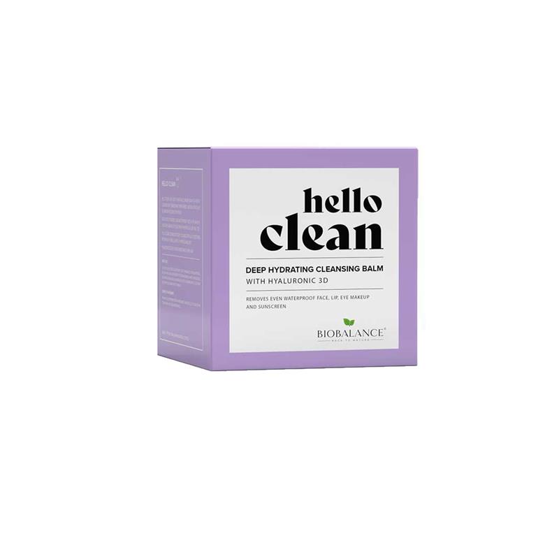 Balsam de Curatare Faciala 3 in 1 cu Acid Hialuronic Hallo Clean 100 mililitri BioBalance