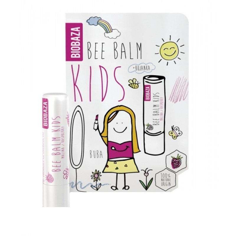 Balsam Natural de Buze pentru Copii cu Zmeura 4.50 grame Biobaza