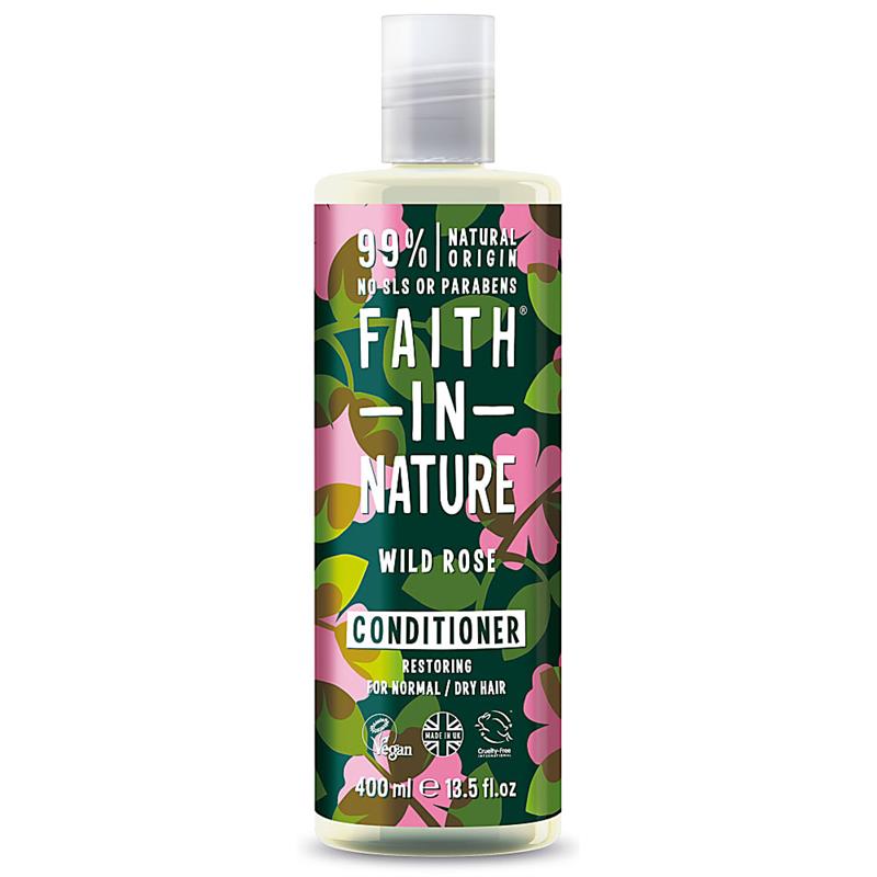 Balsam Natural Reparator cu Trandafir Salbatic pentru Toate Tipurile de Par 400 grame Faith In Nature