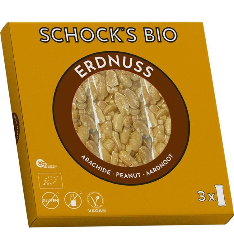 Batoane Bio Crocante cu Arahide Schock 3x25gr