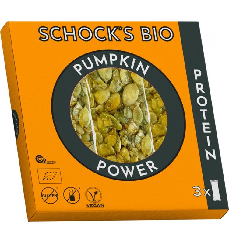 Batoane Bio Crocante cu Seminte Dovleac Schock 3x25gr