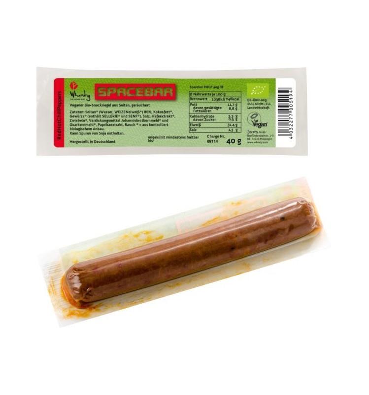 Baton Bio Vegan din Seitan cu Ardei Rosu Iute Wheaty 40gr