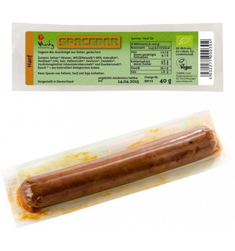 Baton Bio Vegan din Seitan cu Seminte Canepa Wheaty 40gr