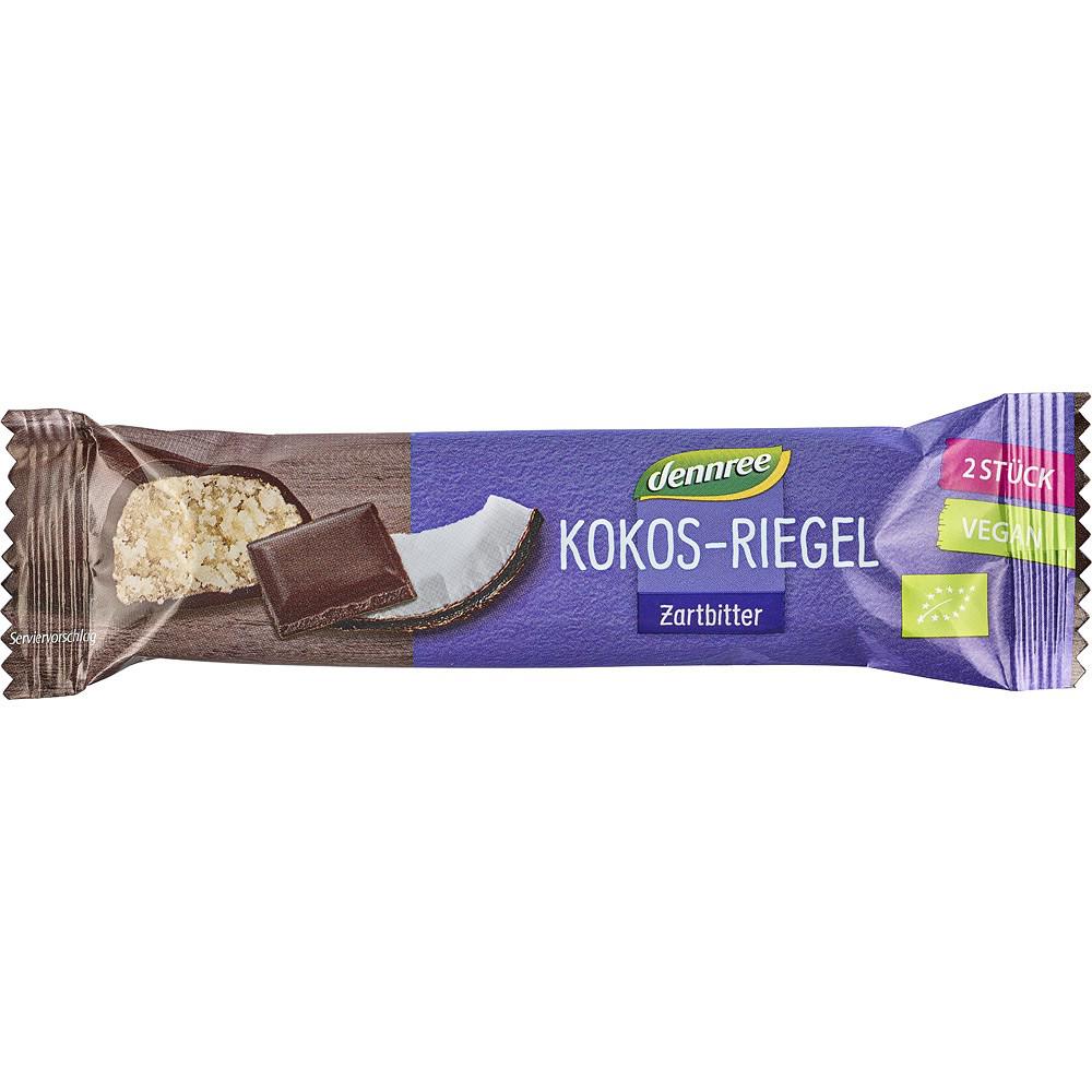 Baton de Cocos cu Glazura de Ciocolata Amaruie Eco 40 grame Dennree