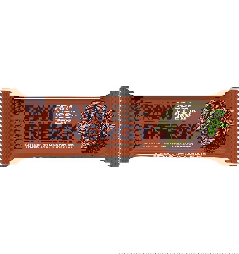 Baton Energizant Raw Energy cu Cacao si Boabe de Cacao 50 grame Bombus