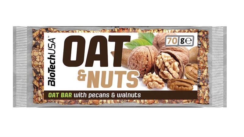 Baton Proteic cu Fibre si Nuci 70 grame Bio Tech USA