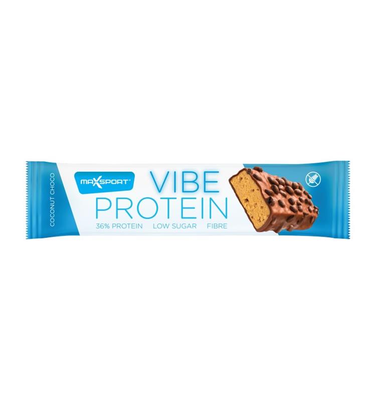 Baton Proteic cu Nuca de Cocos si Glazura de Ciocolata cu Lapte 55 grame Max Sport