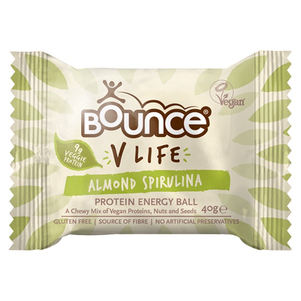 Baton Proteic Energizant cu Migdale si Spirulina 40gr Bounce