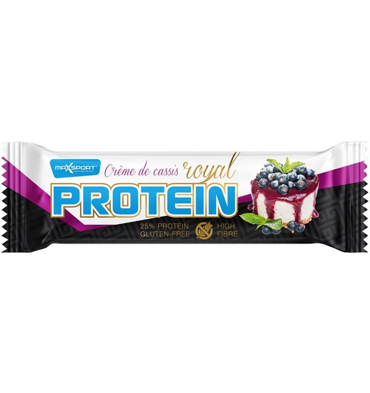 Baton Proteic in Glazura Alba cu Aroma de Coacaze Negre 60 grame Max Sport