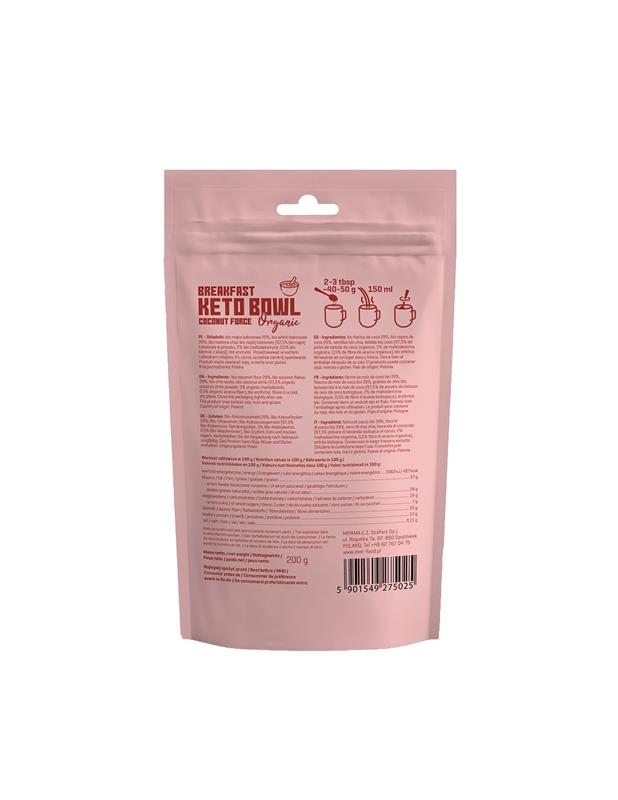 Bautura Coconut Force Keto Bowl Bio 200 grame Diet Food