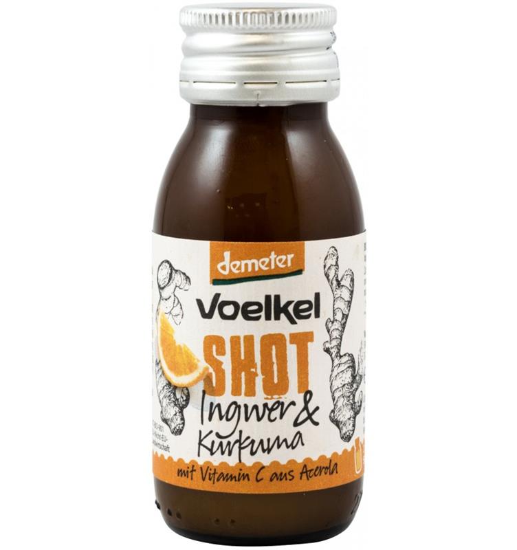 Bautura din Ghimbir si Curcuma cu Vitamina C din Acerola Bio 60 mililitri Voelkel