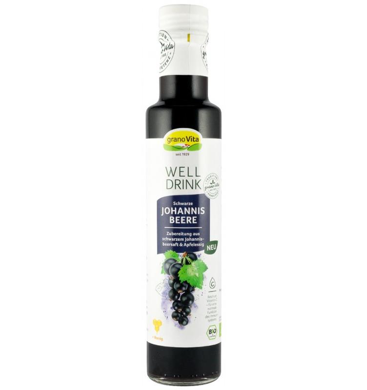 Bautura Preparata din Suc de Coacaze Negre cu Otet de Mere Bio 250ml GranoVita