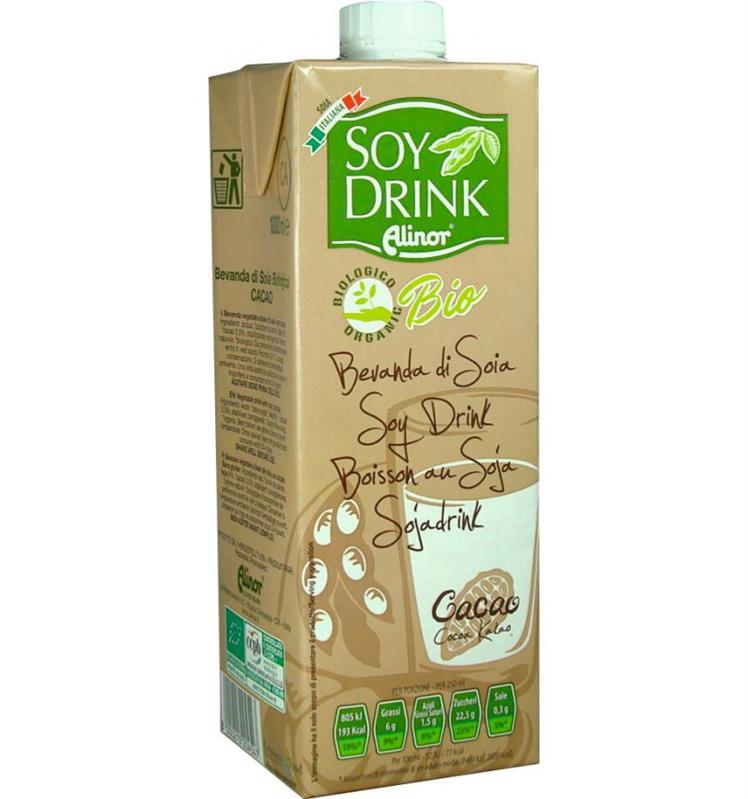 Bautura Vegetala Bio de Soia cu Cacao Alinor 1L