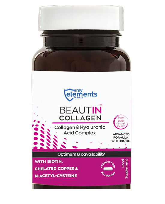 Beautin Collagen cu Acid Hialuronic si Biotina 30 capsule My Elements