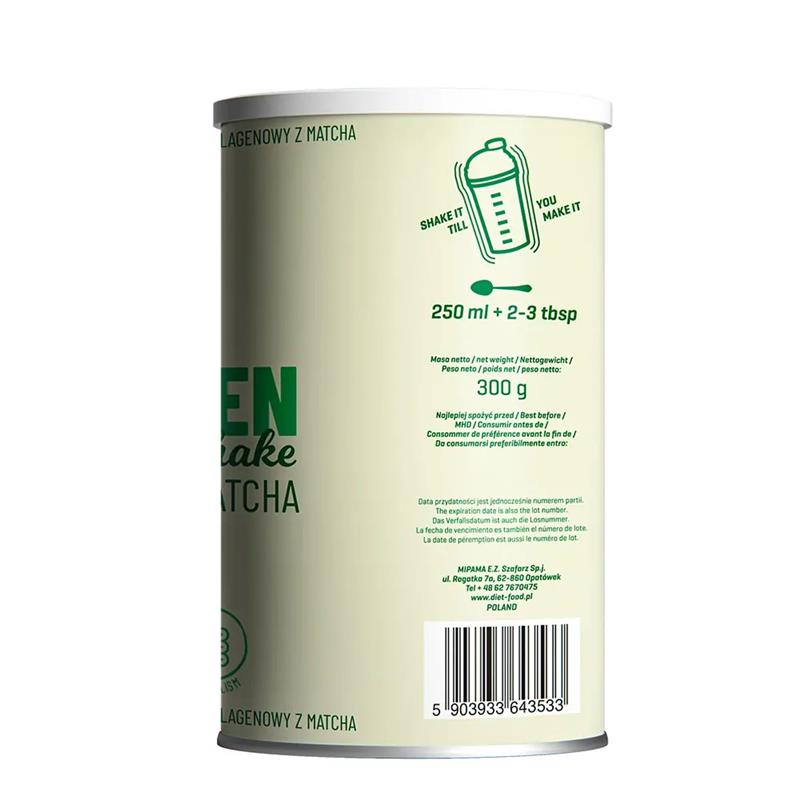 Beauty Colagen Shake cu Matcha 300 grame Diet Food