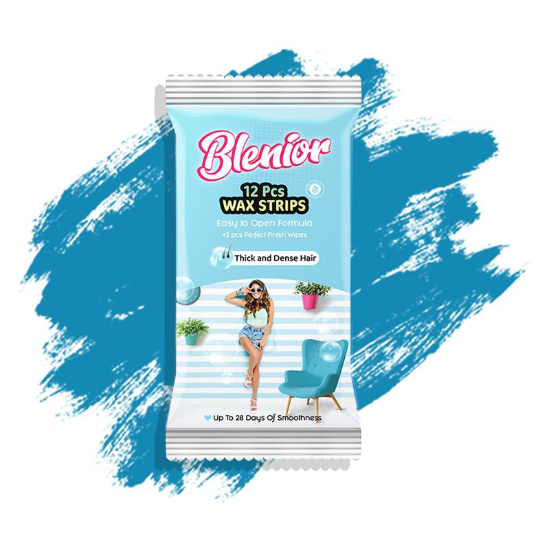 Benzi Depilatoare cu Ceara Rece pentru Corp Par Gros si Des 12 bucati Blenior