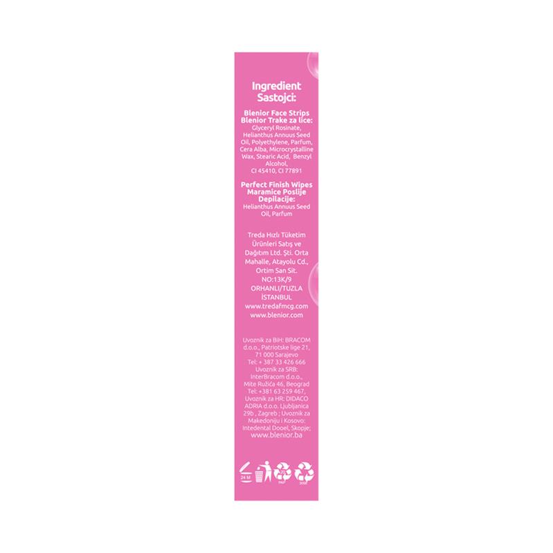 Benzi Depilatoare cu Ceara Rece pentru Fata Piele Sensibila 20 bucati Blenior