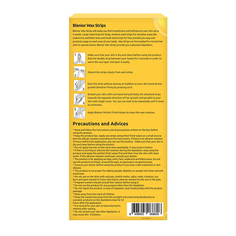 Benzi Depilatoare cu Ceara Rece pentru Par Normal 41 bucati Blenior