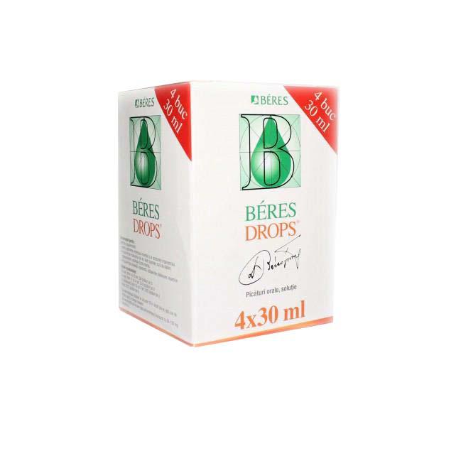 Beres Drops 4 Flacoane x 30 mililitri Beres