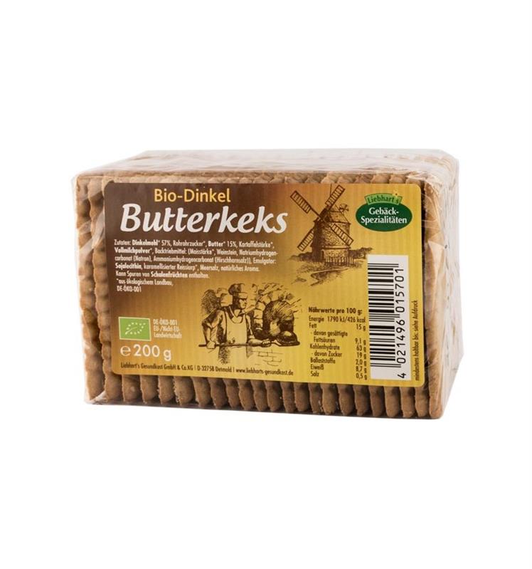 Biscuiti Bio cu Alac si Unt Liebhart's 200gr