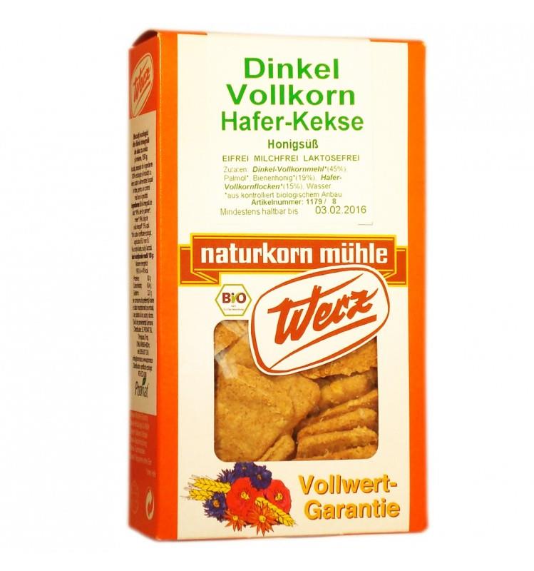 Biscuiti Bio din Faina Integrala de Alac cu Ovaz si Miere Werz 150gr