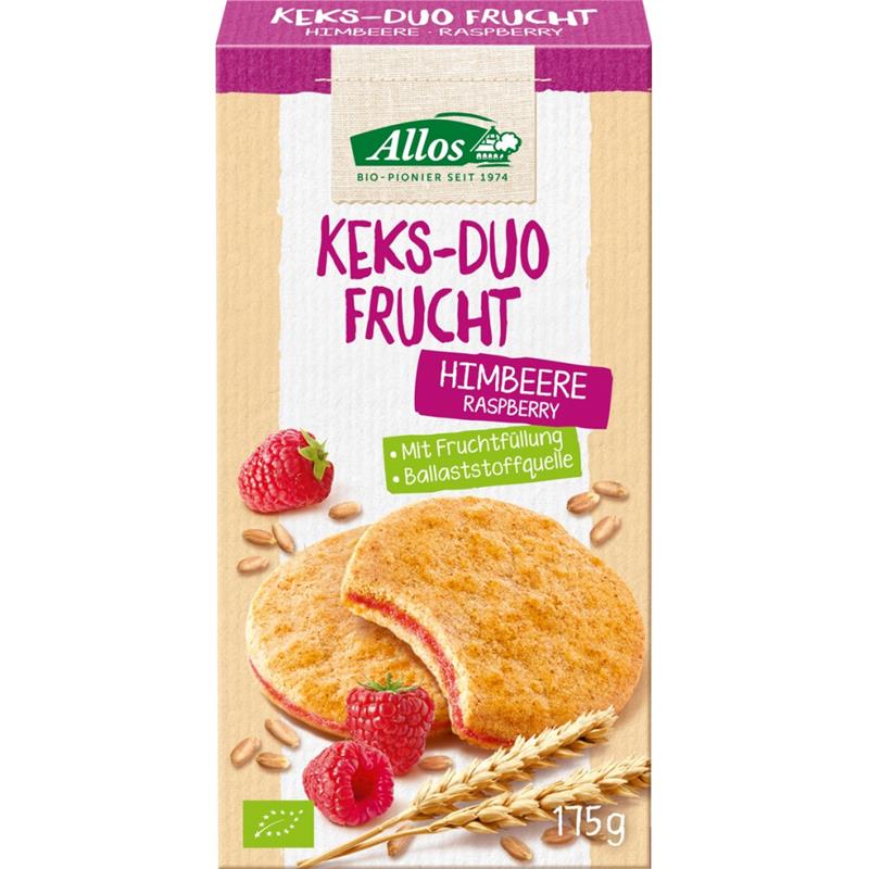 Biscuiti cu Crema de Zmeura Bio 175 grame Allos