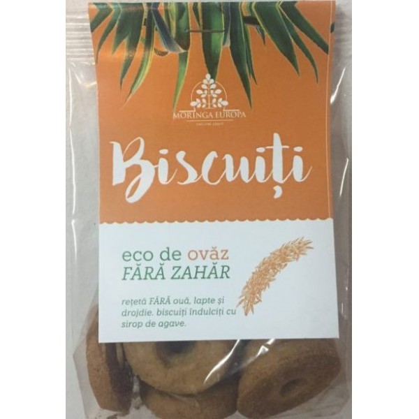 Biscuiti cu Ovaz Fara Zahar Bio 250gr Moringa Eur