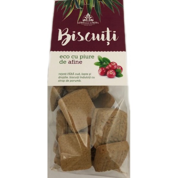 Biscuiti cu Piure de Afine Bio 250gr Moringa Eur