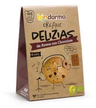 Biscuiti din Ovaz cu Ciocolata Bio 45gr Bio Darma