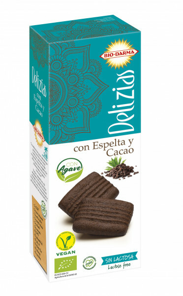 Biscuiti din Spelta cu Cacao Indulciti cu Agave Bio 135gr Bio Darma
